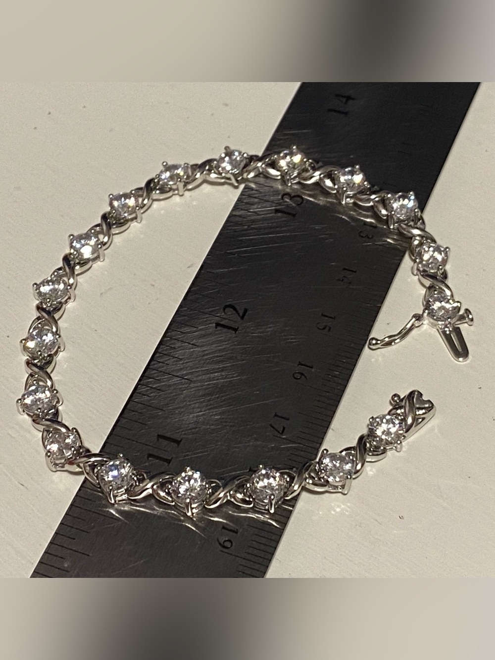 Ross Simons Sterling Silver Sapphire Tennis Bracelet 7.5”
